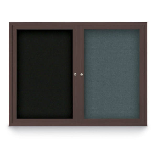 Corkboard, Med Grey/Satin, 36" x 36"
